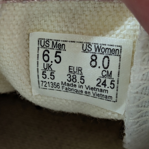 Women's Vans "Off The Wall" Pink Checkerboard Slip-on sz 8 - Picture 9 of 9